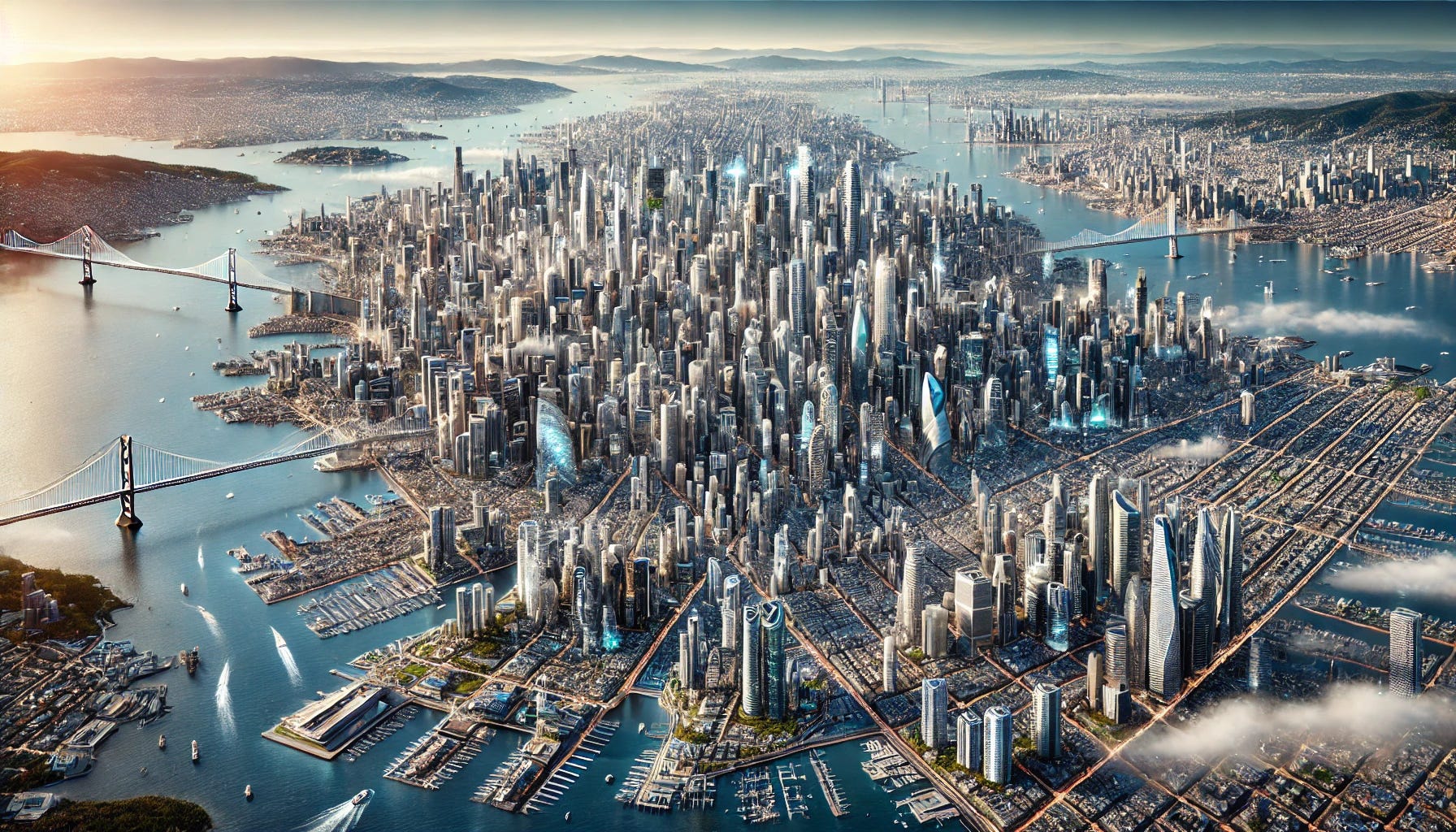 Gran Francisco would be by far the largest city in the Western Hemisphere, with the highest standards of living on earth